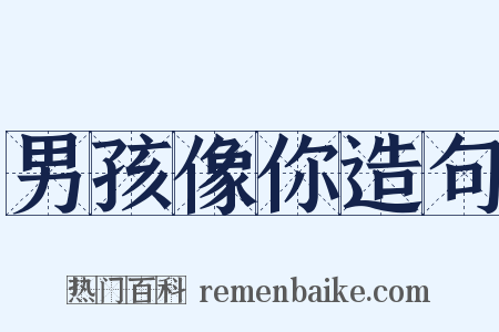 男孩像你造句是什么意思的图片